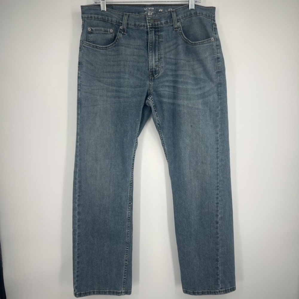 Levi Strauss Signature Gold Men's Relaxed Fit Blue Denim Jeans Size 34 x30‎